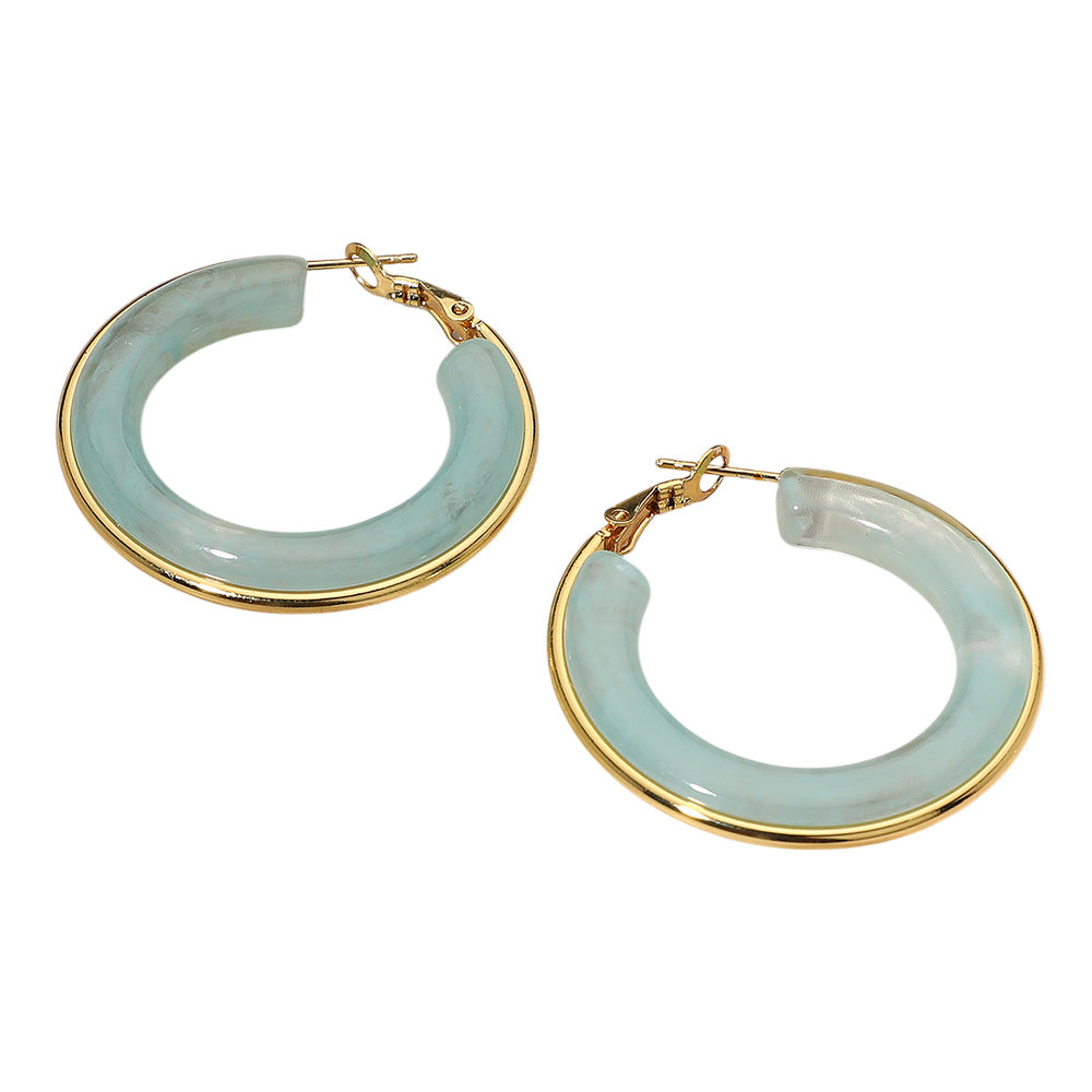The Calaya Blue Hoop Earrings