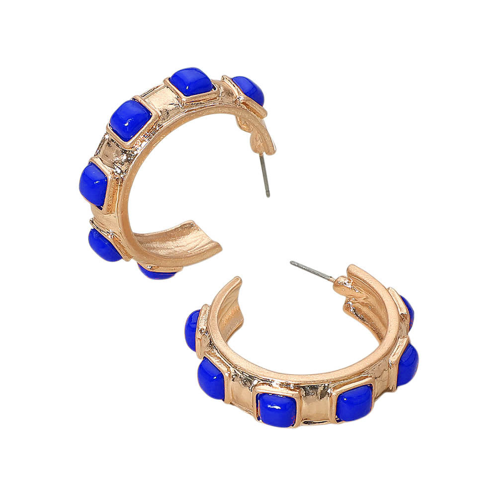 The Eva Stone Earrings Blue
