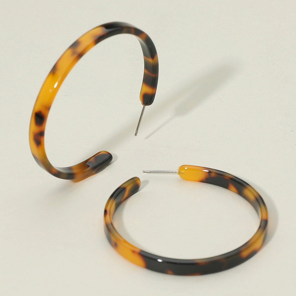 The Blake Tortoise Shell Hoop Earrings