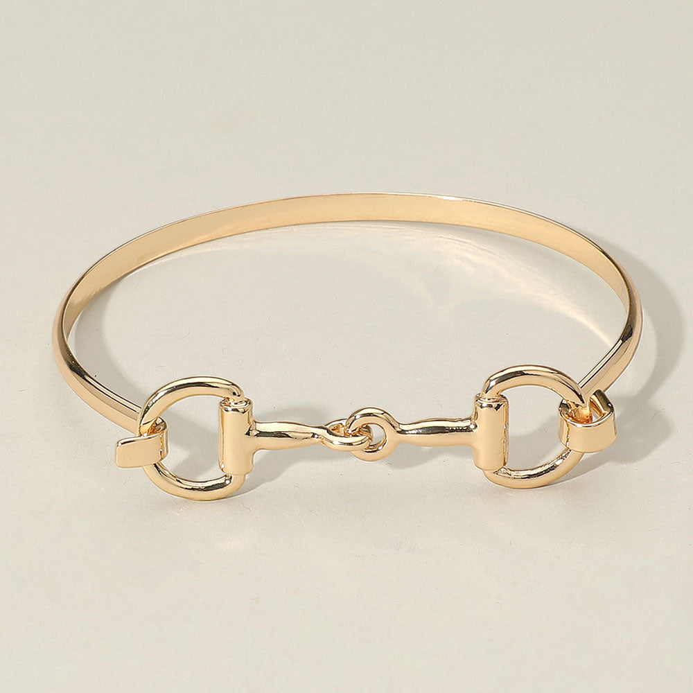 The Lara Horsebit Bangle Bracelet Gold