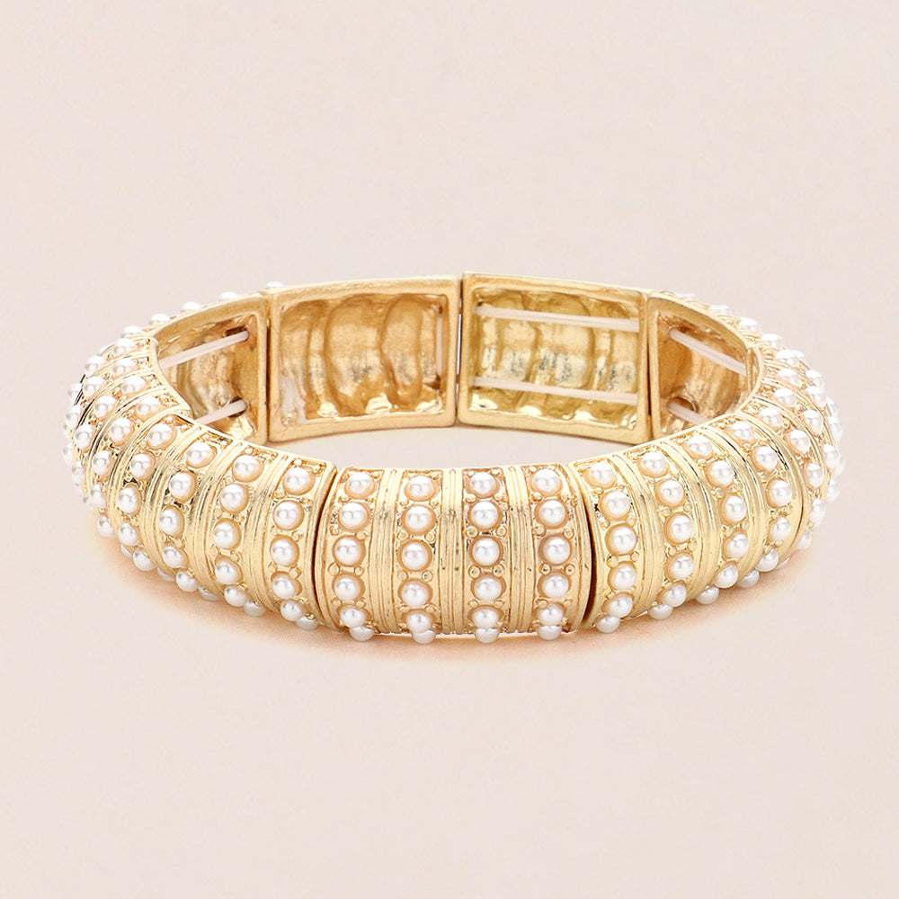 The Priscilla Pearl Bracelet Gold