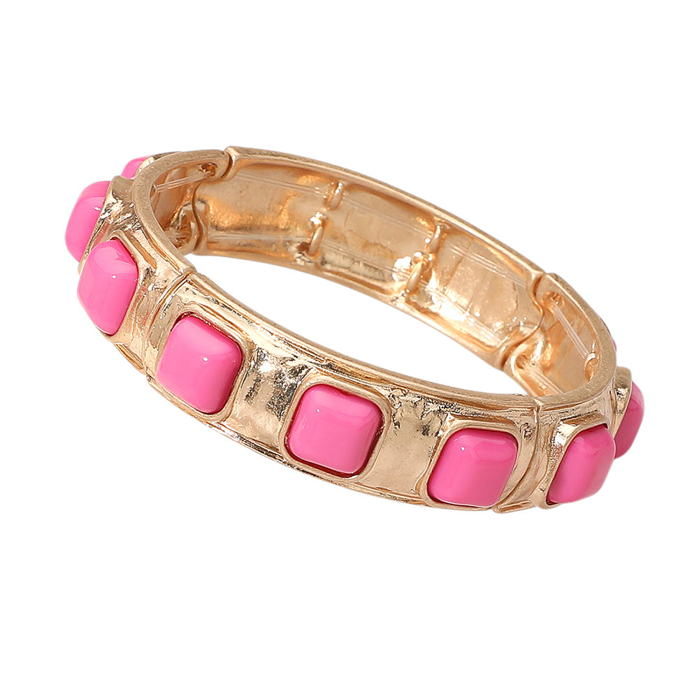 The Alia Stone Bracelet Pink
