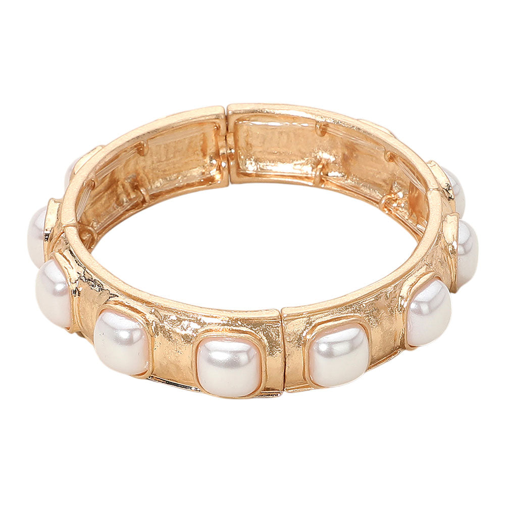 The Alia Stone Bracelet Pearl