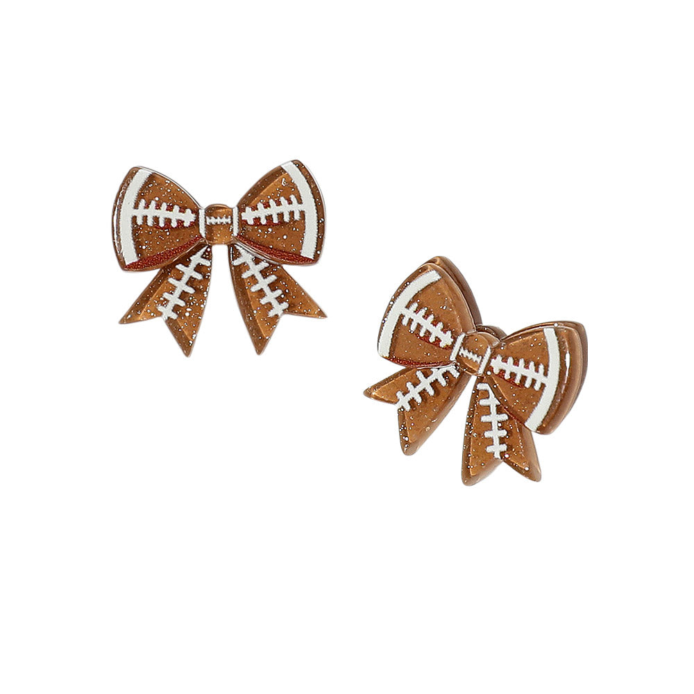 Football Bow Earrings