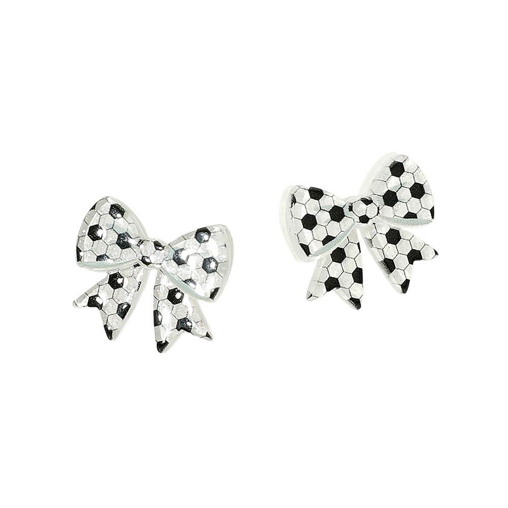 Soccer Bow Earrings